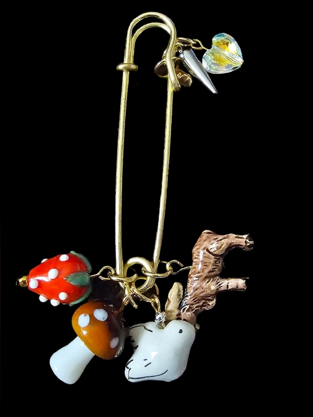 Bohemeian Trinkets Trinket Theory No. 7 Bag Charm With Swarkovski Heart